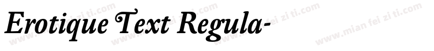 Erotique Text Regula字体转换